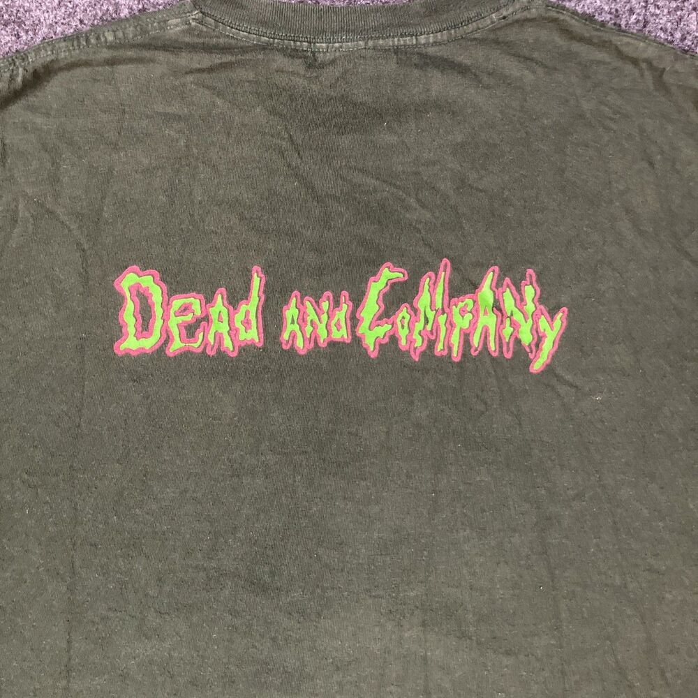 Dead and Company Rick and Morty Shirt Corey Booth Art John Mayer Tour Green L